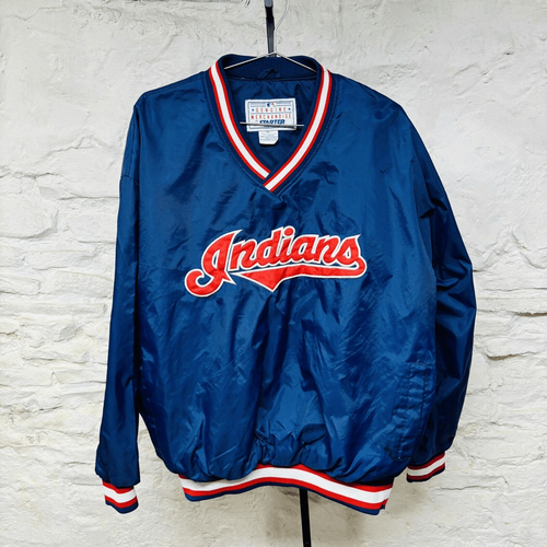 90s STARTER Cleveland Indians ナイロン プルオーバー ジャケット XL