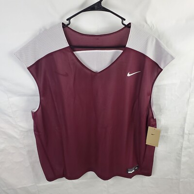 New Nike Jersey Men's XL Maroon White Reversible Lacrosse Training BQ3129-670