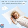 100% Cotton Toddler Pillow Protectors with Invisible Zipper, 600 Thread Count Sateen Wave Soft Breathable Hypoallergenic Nursery Pillowcases for Kids, 13x18 Inches, Set of 2