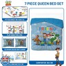 Jay Franco Kids Comforter Set Includes Sheets and Pillow Cover - Soft and Cozy Bed Set for Stylish Room Décor, Blue - Toy Story, 7 Piece Queen