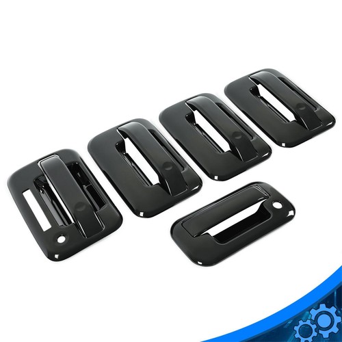 Для Ford F150 F-150 2004-2014 Глянцевый черный 4Dr с накладкой для ключей + Крышки ручек задней двери
