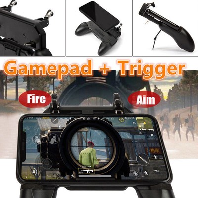 W10 Mobile Phone Game Controller Gamepad Joystick Fire Trigger For PUBG