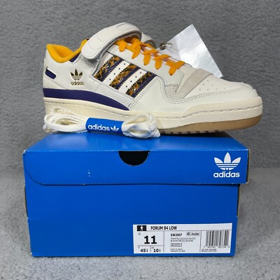 Adidas Forum 84 Low Mens Size 11 Sneakers Shoes Off White Gold Leather GW2007