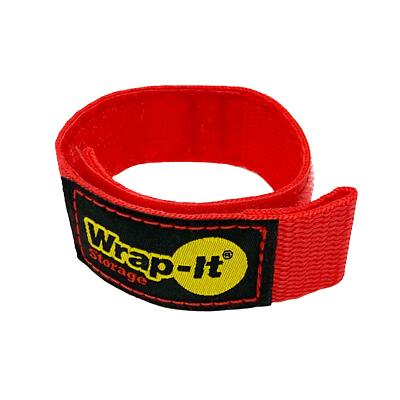 Quick-Strap Cord Wraps, 9 inch (12 Pack) Red - Hook and Loop Strap, Extension...