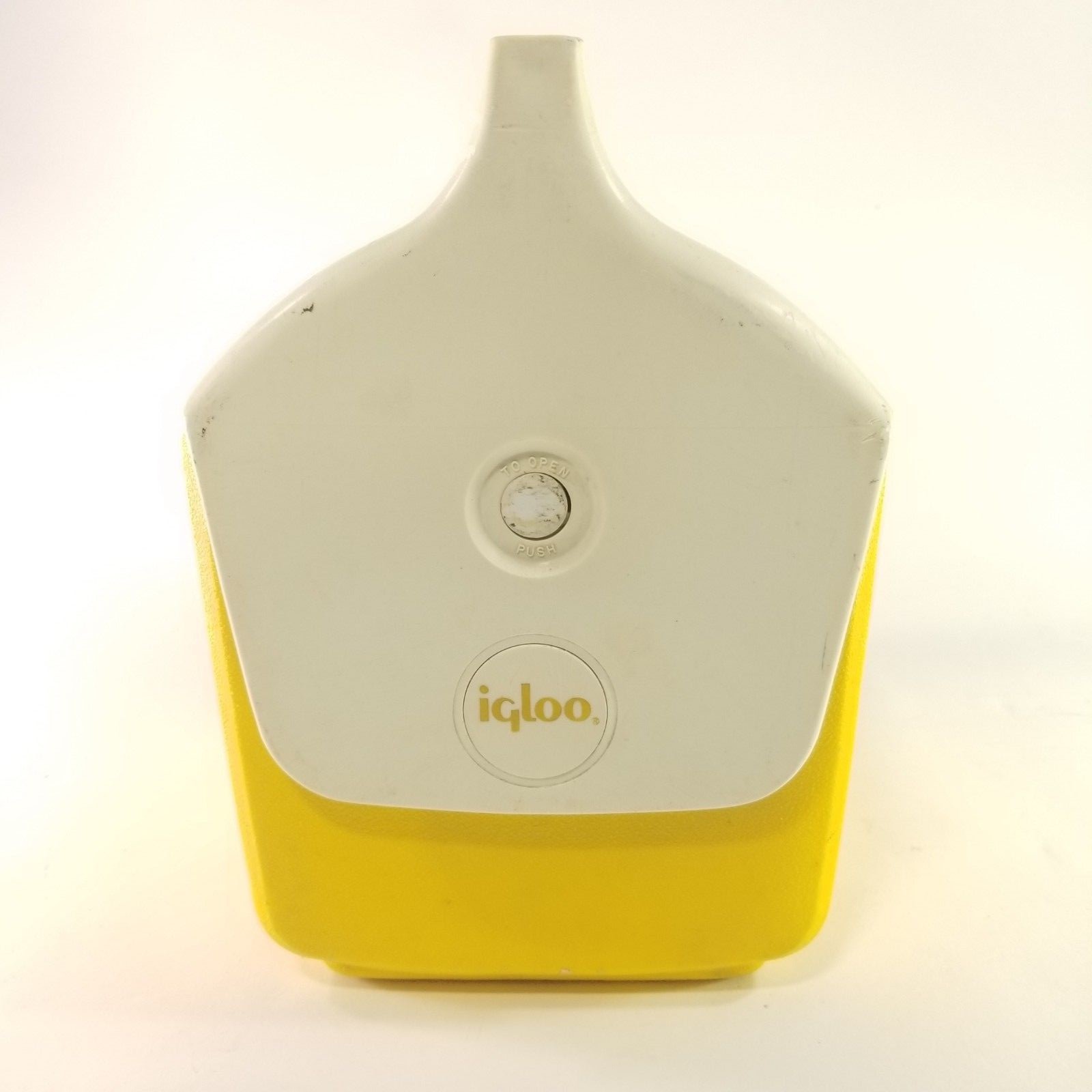 Playmate by Igloo Personal Ice Chest Cooler Push Button Yellow Vintage