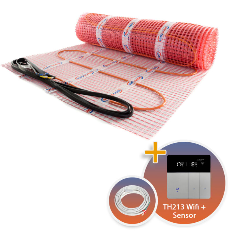 Elektrische Fußbodenheizung Bodenheizung elektro elektrisch Fliese Bad Set 160W