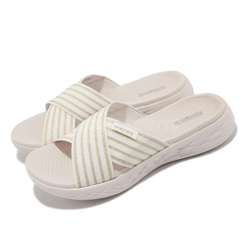 

Женские сандалии без шнуровки Skechers On-The-Go 600-Stunning Natural Ivory 140740-NAT, Цвет слоновой кости, On-the-go 600-stunning