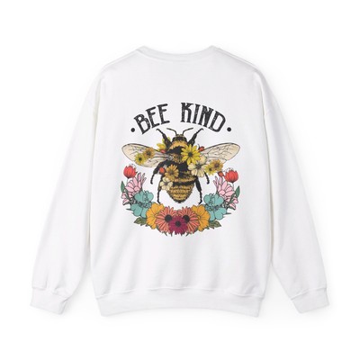Sweatshirt Damen Weiß - Bee Kind 