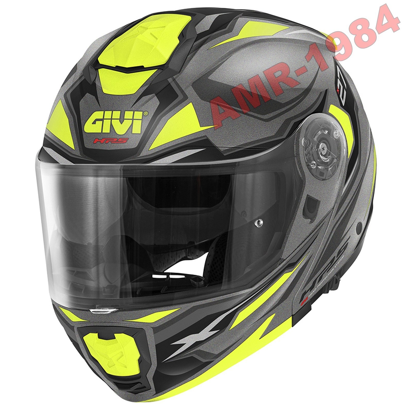 CASCO MODULARE GIVI X27  SECTOR TITANIO OPACO GIALLO FLUO' NERO GIVI HX27FSEBY