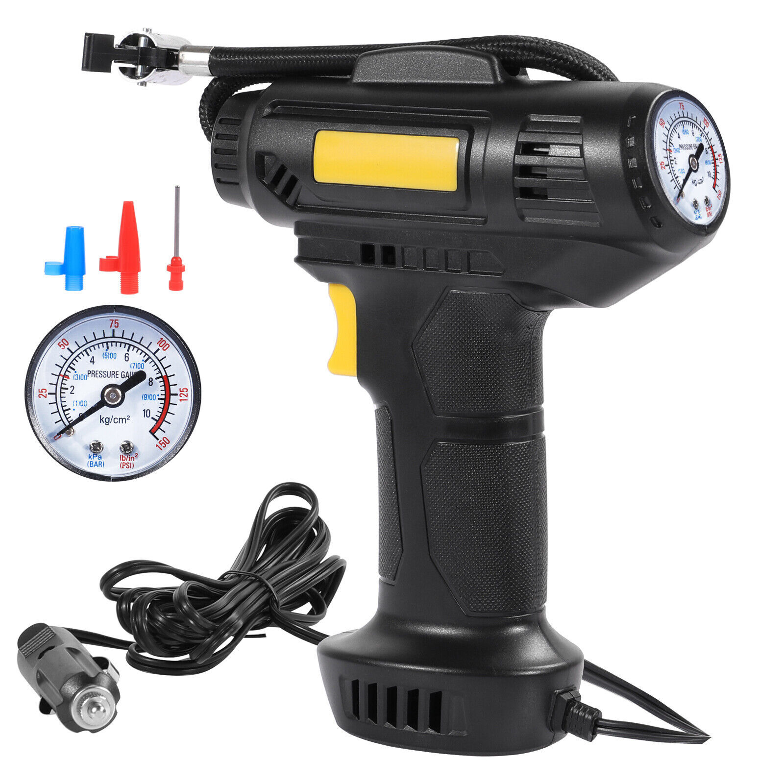Electric Handheld Car Tire Inflator Compressor LCD Digital Air Compressor Pump