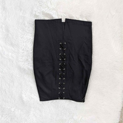 Bebe Sexy Lace Up Pencil Stretch Skirt 2 $89 NEW WITH TAGS