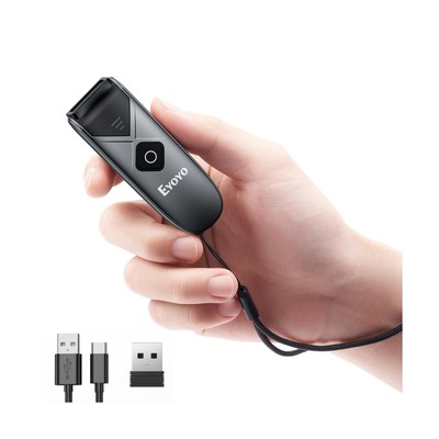 Eyoyo Bluetooth 2D&1D Barcode Scanner, Portable Wireless Mini Barcode Reader ...
