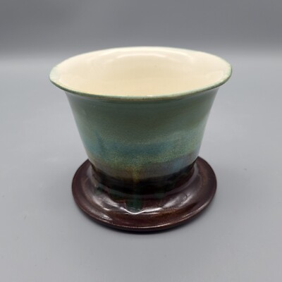 Handmade Glazed Ceramic Fired Pottery,  Single Cup Pour Over Coffee Dripper