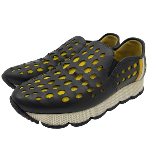 Authentic PRADA Slip-on Size:37 Shoes Yellow Rubber