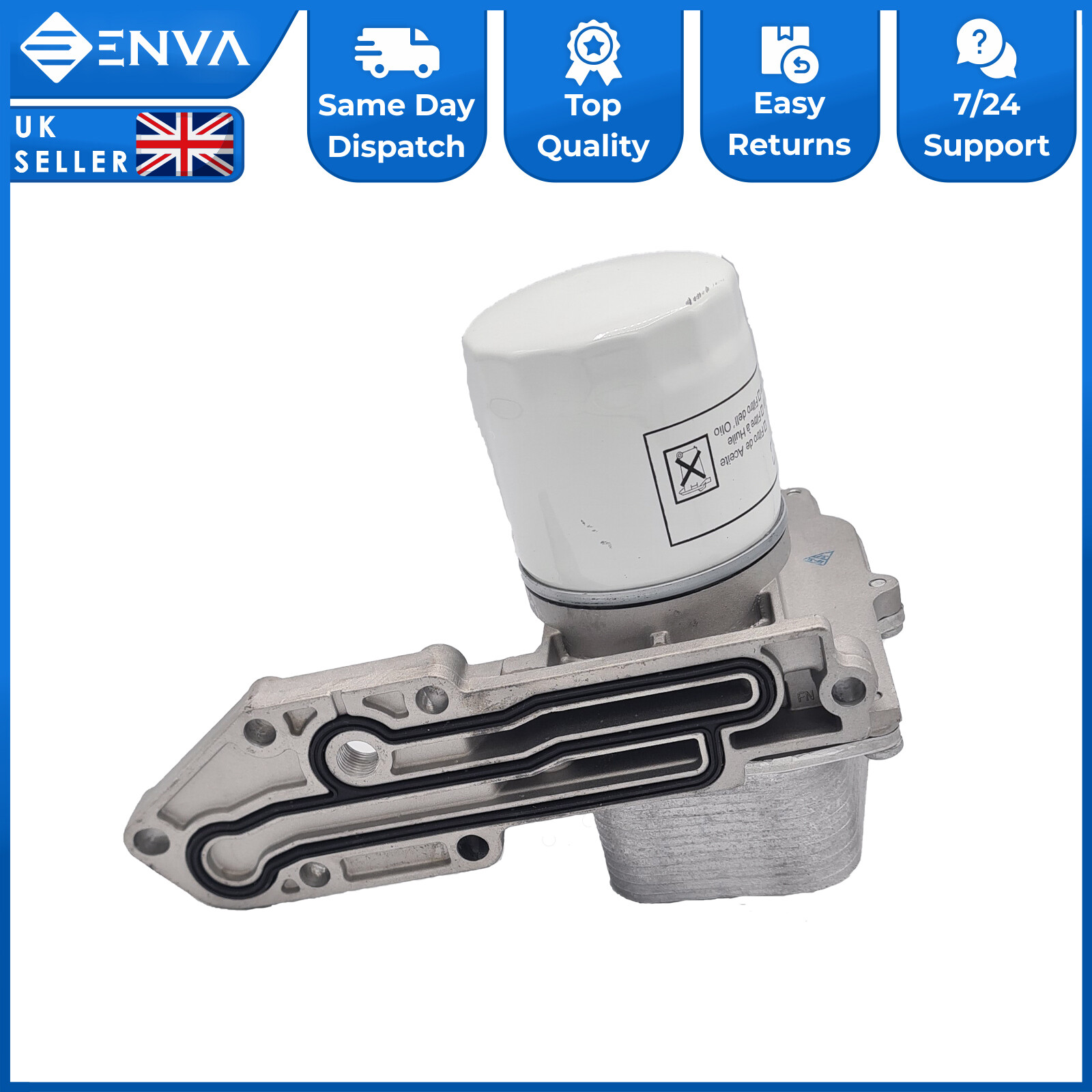 Modified Complete Oil Cooler and Filter For Ford Transit Mk6 Mk7 Mk8 2.2 2.4 RWD