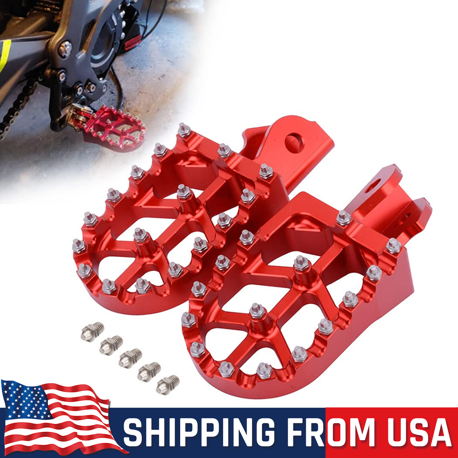 Foot Pegs Pedals Rest CNC For Honda CRF150F CRF230F CRF250F XR150L