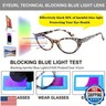 EYEURL 3-Pack Cat Eye Reading Glasses for Women Blue Light Glasses Fashion Computer Readers with Spring Hinge Anti-Glare Readers for Women 2.25