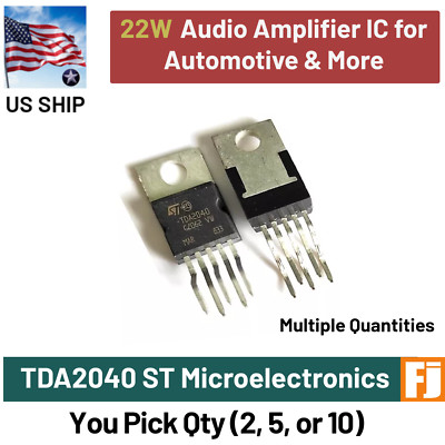 TDA2040 TDA2040A 22W ST ZIP-5 Versatile AUDIO AMPLIFIER IC Car DIY  | US Ship