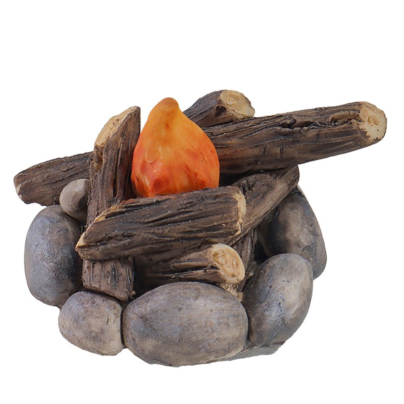Miniature Campfire Ornament Resin Miniatures Doll House Camping Scene Decoration
