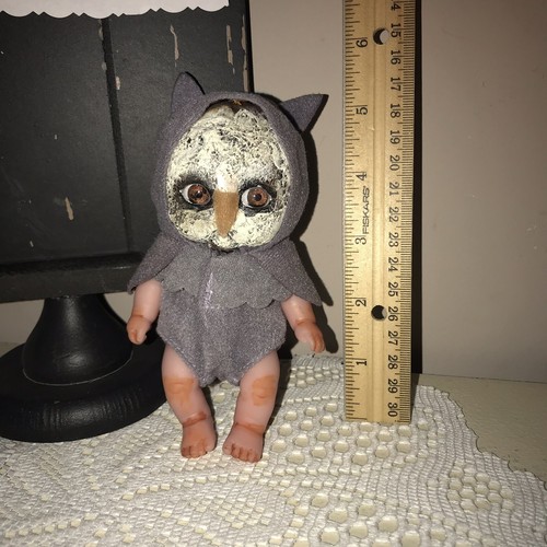 Howl Ooak Gothic Goth Baby Owl Horror Doll