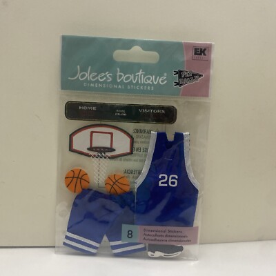 Jolee's Boutique Dimensional Sticker Pep Rally 8 pieces Blue Basketball