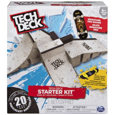 TECH DECK Starter Kit, Customizable Ramp Set with Exclusive Pro Fingerboard a...