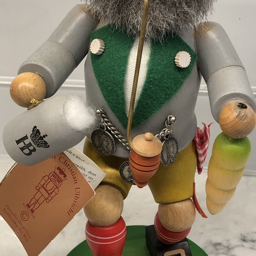 Holzkunst Christian Ulbricht SMOKER Nutcracker Bavarian Beer Dancer West Germany