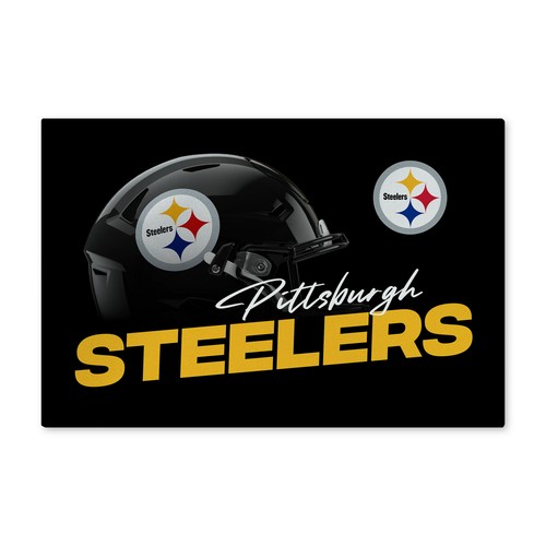 Моющийся коврик для пола Northwest NFL Pittsburgh Steelers Headspace, 20 x 32