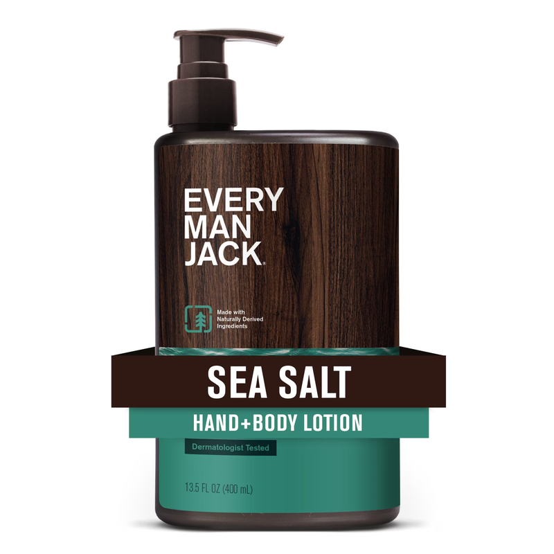 Mens Sea Salt + Citrus Hand & Body Lotion for All Skin Types - D
