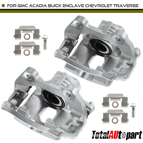 2x Brake Caliper w/ Bracket Rear for GMC Acadia Buick Enclave Chevrolet Traverse