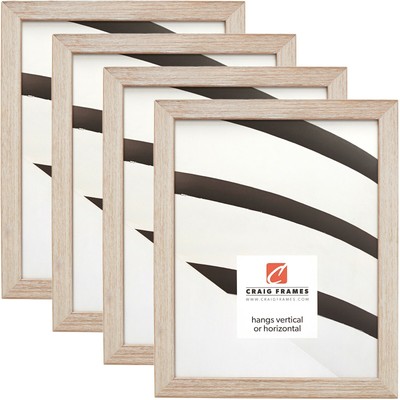 Craig Frames Farmhouse Essentials Tall, .75'' Weathered White Picture Frame 4-Pk