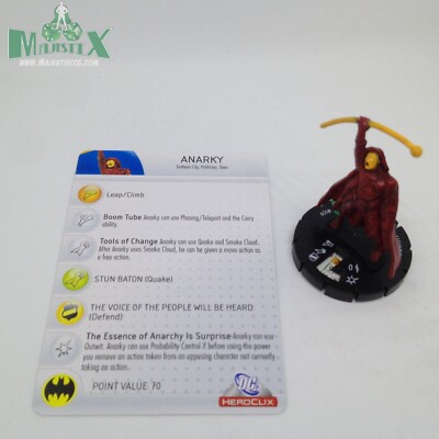 Heroclix - Anarky 020 - Arkham Asylum - Uncommon W/ Card