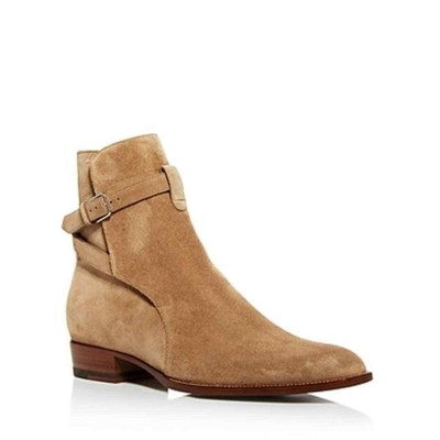

Мужские ботинки Saint Laurent Wyatt Jodhpur коричневого цвета 42,5 евро США 9,5, Коричневый