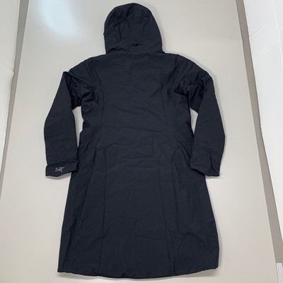 Pre-owned Arc'teryx Goose Down Gore-tex Long Patera Parka Coat Women's Sz L Black 29652