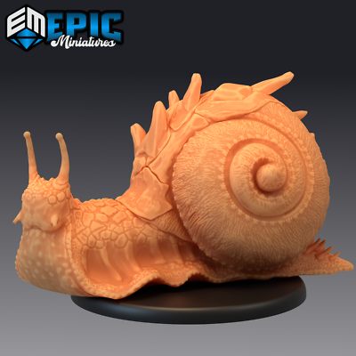 BOULDER SNAIL, Dungeons and Dragons Miniatures, D&D Fantasy Slug Creature