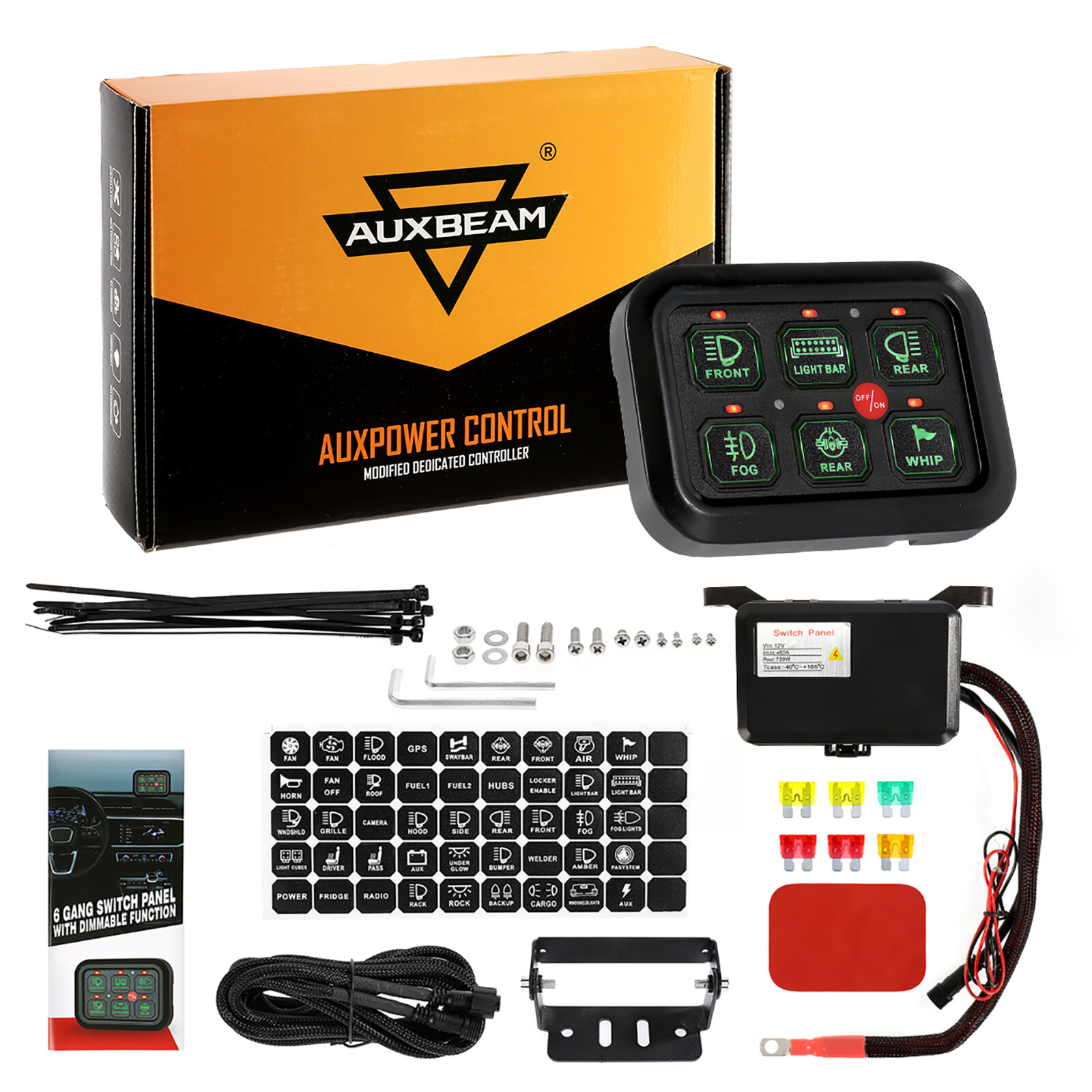 6-Gang Switch Panel Electronic Circuit Control System For Jeep Wrangler JK TJ YJ