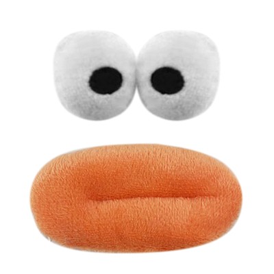 2 Sets Plush Ornament for Helmets Self-Adhesive Funny Sausage Mouth Decoration