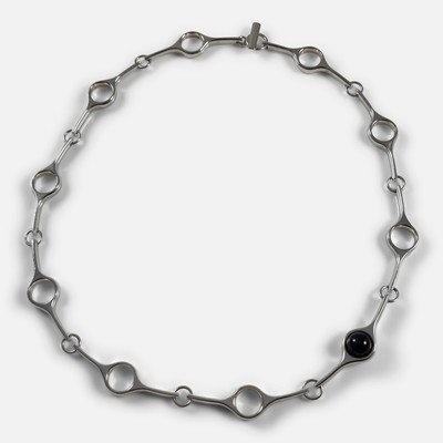Georg Jensen Sterling Silver & Onyx Sphere Necklace - Regitze Overgaard