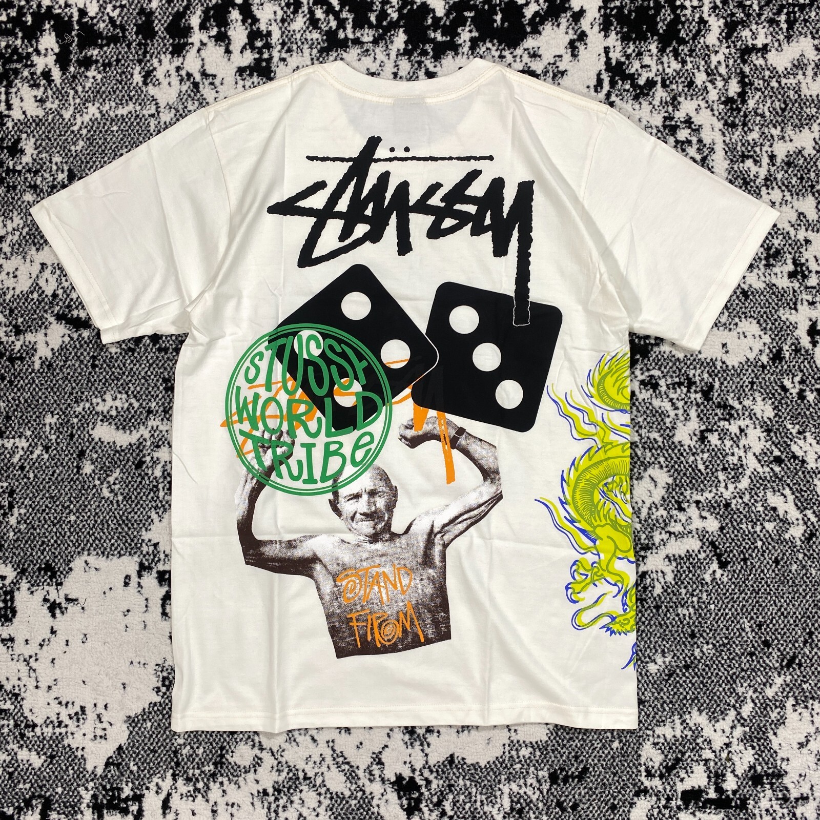 ☆関税込☆Stussy☆Pitstop Pigment Dyed T-Shirt☆Natural