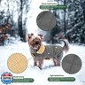 Dog Winter Coat for Small Dogs, Puppy Plaid Jacket, Pet Coat for Cold Weather, Windproof Warm Dog Jackets, Pet Thickened Outfits Indoor Outdoor, Grey S