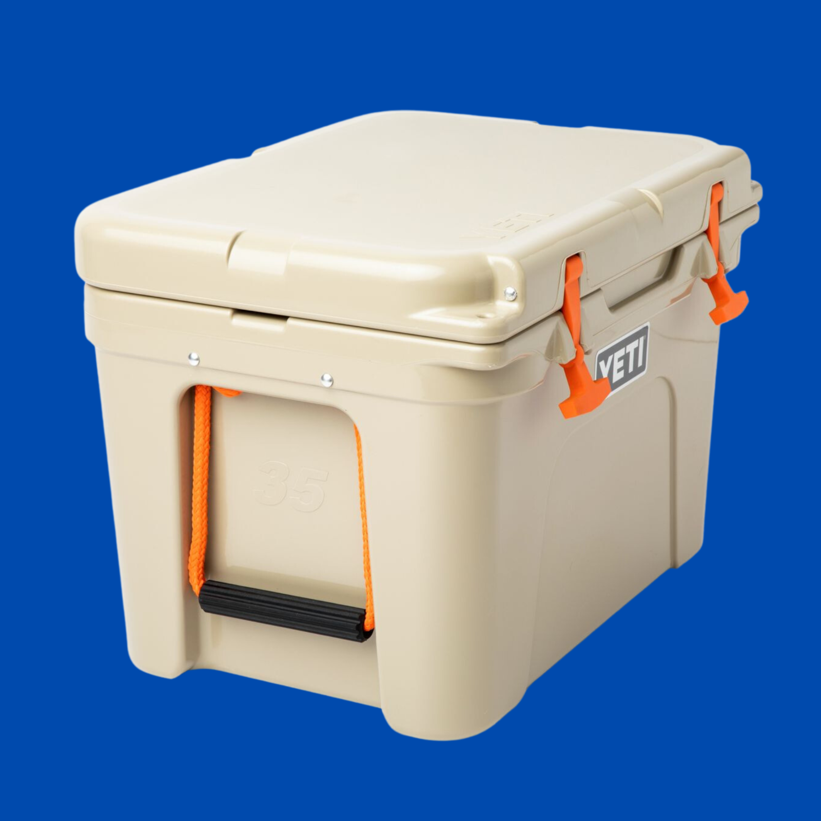 Rubber Latch Kit + Rope Handles for YETI + RTIC Coolers - Orange, Blue, Red