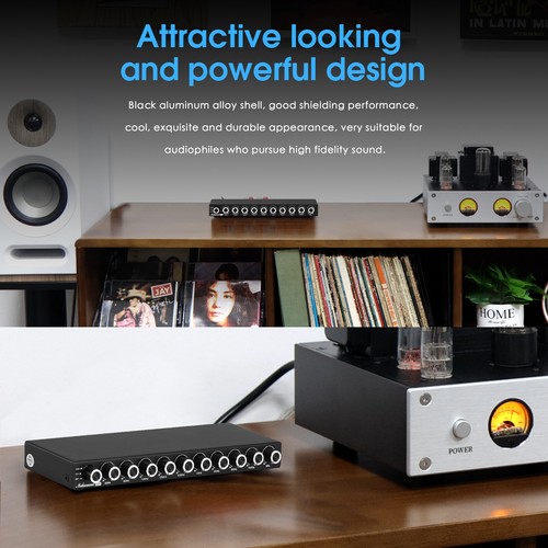 Douk Audio 9-Band Stereo EQ Preamp Equalizer Home Audio Processor for Speakers