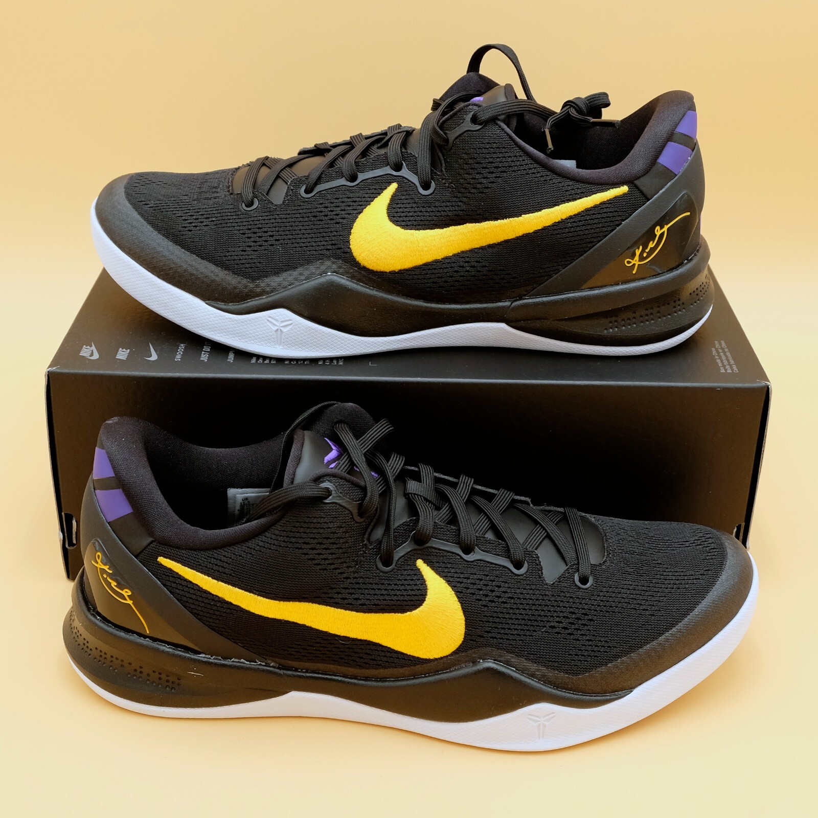 Size 7.5 🟣🟡 Nike Kobe 8 Protro Lakers Away HF9550-001