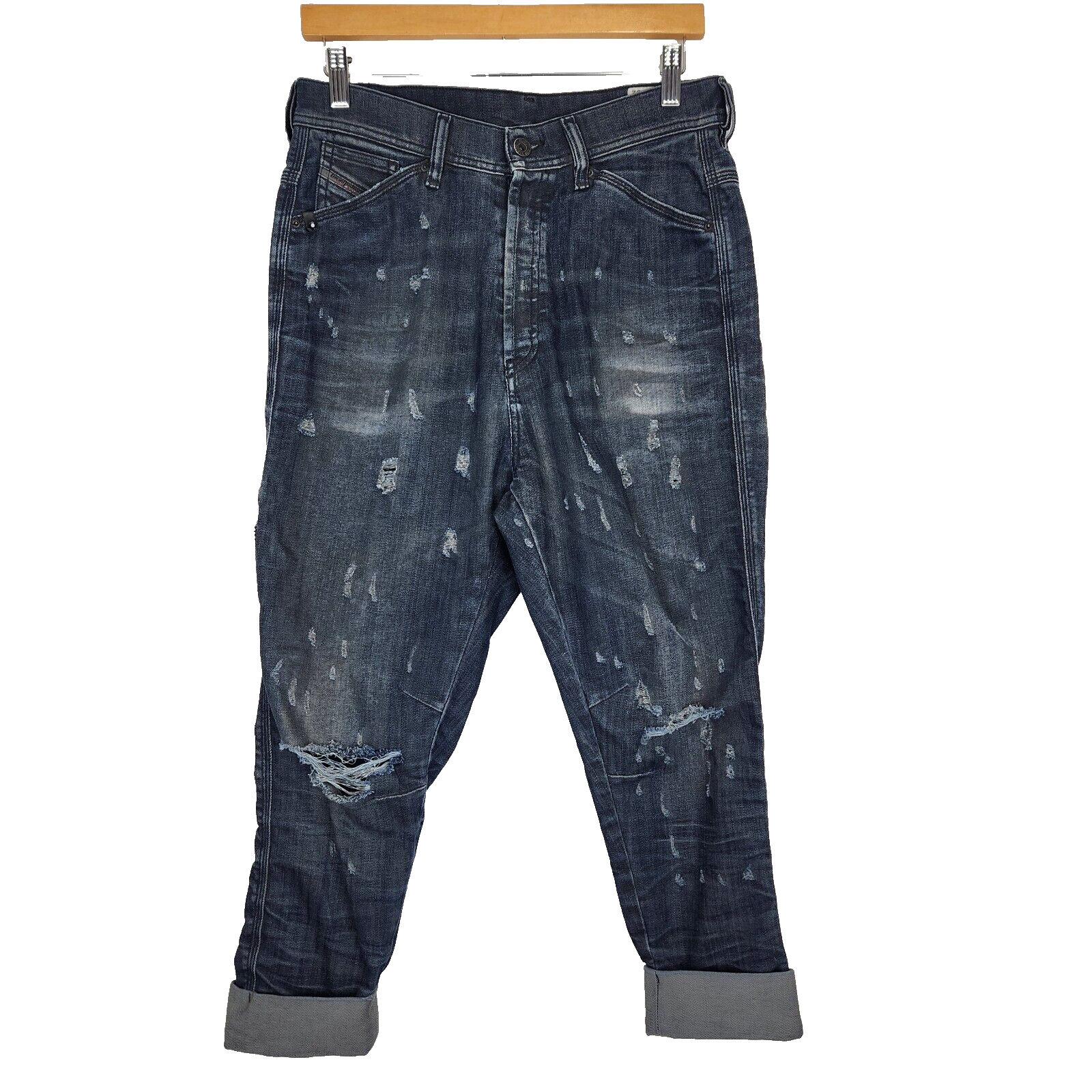 Diesel Tintsie Regular Low Crotch Distressed Jeans Womens 26 Diesel Tintsie Regular Low Crotch Distressed Jeans Womens 26