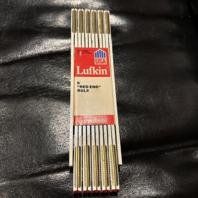 LUFKIN No. 066  Red End  Rule 6 ft Extension Folding Wood Measure ~ USA ~ NEW