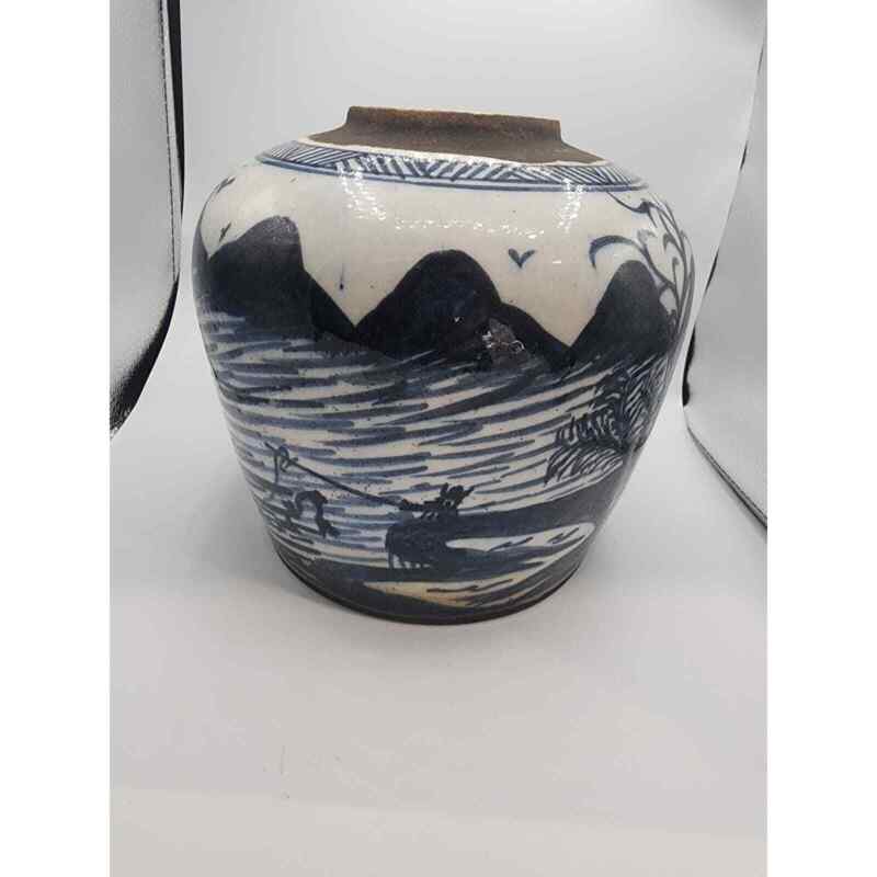 19th Century Chinese Porcelain Blue & White Storage Jar