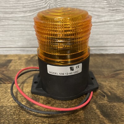 J.W. Speaker Model 539 Amber Strobe Light LED 12- 80VDC. Flat Mount