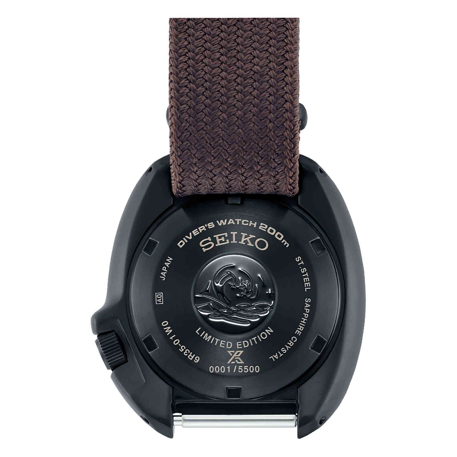 Pre-owned Seiko Prospex Spb257j1 Black Series Limited Edition 1970 Reissue Automatic Watch