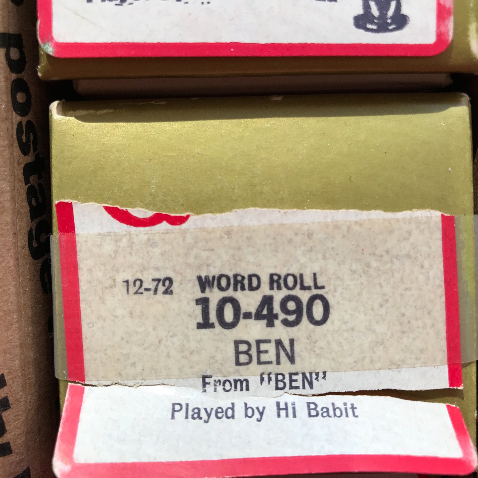 Lot of 5~MOVIE THEME~QRS Piano Rolls~9-5*Ben*Over the Rainbow*Chariots of Fire +
