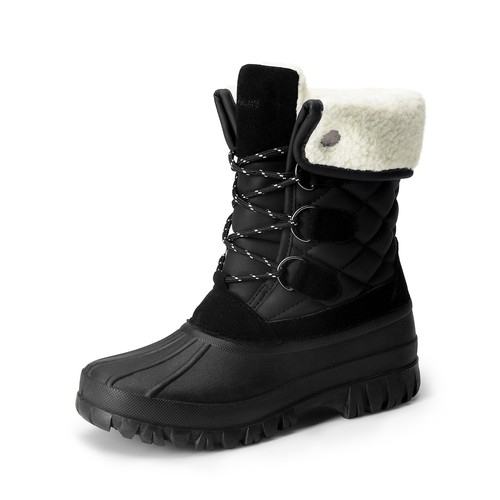 Women Lace Up Snow Boots Mid Calf Warm Warm Insulated  Winter Duck Boots